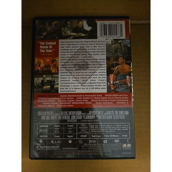 Snatch (DVD, 2000) - Picture 2 of 3